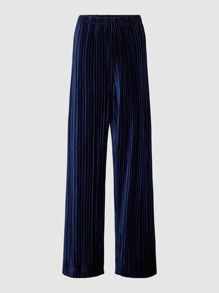Rich & Royal Stoffhose mit Plisseefalten Rauchblau 1