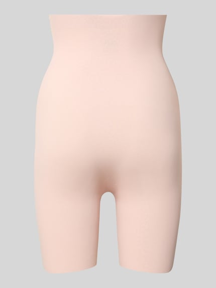 Produktfoto, Shape-Bermudas im Leo-Print Modell 'MAXI SEXY' von MAGIC Bodyfashion in Beige mit nahtlosen Kanten und hoher Taille, Material-Mix mit Stretch-Anteil, Silikonbesatz innen, Rückansicht