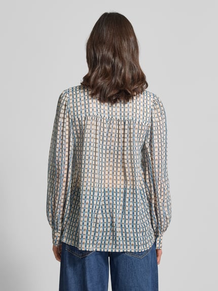 Jake*s Collection Koszula o luźnym kroju w półprzezroczystym designie Écru 5