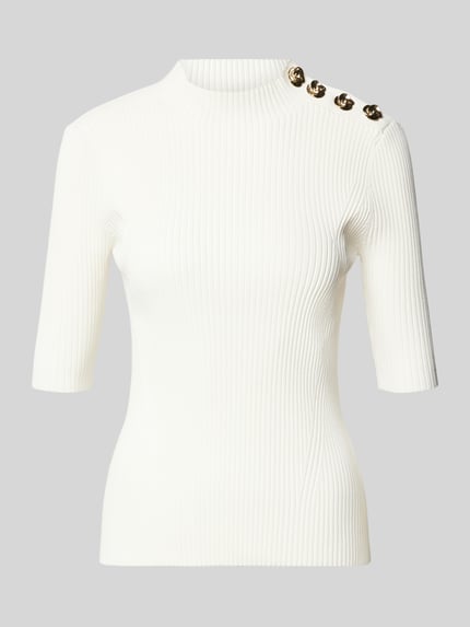 Ted Baker Strickshirt mit Zierknöpfen und 1/2-Arm Offwhite 2