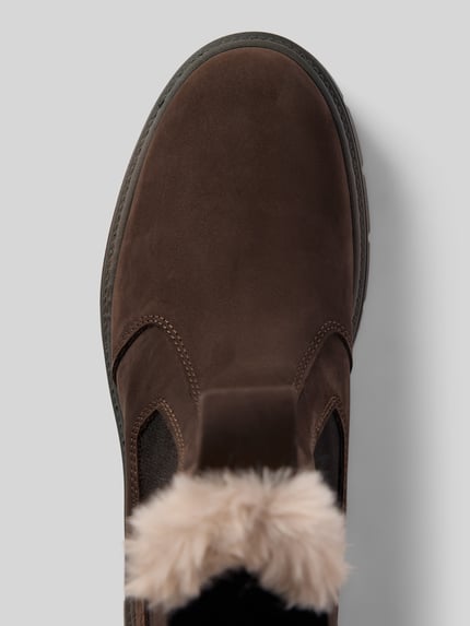 Tamaris Chelsea Boots mit Lammfellfutter aus Rindsvelours Dunkelbraun 3