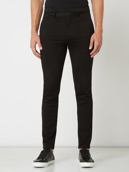JACK & JONES Slim Fit Chino aus Jersey Modell 'Marco' Black 4