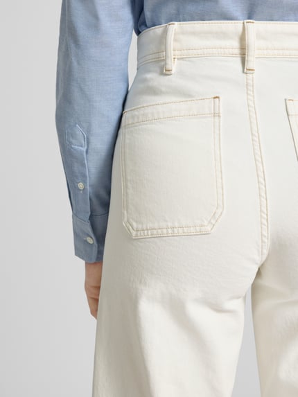 Polo Ralph Lauren Flared Jeans mit aufgesetzten Eingrifftaschen Offwhite 3