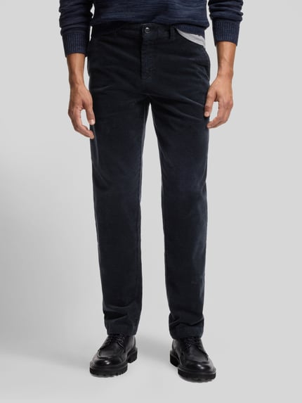 BOSS Orange Tapered Fit Chino aus Baumwoll-Mix Marine 4