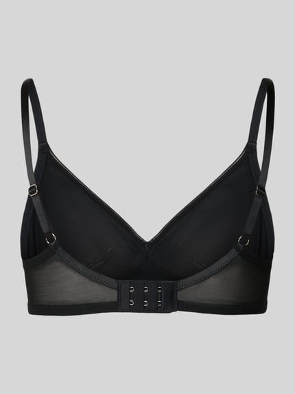 Produktfoto, BH in semitransparentem Design Modell 'Smooth' van Hanro, elastische materiaalmix, semi-transparant, haakjessluiting, verstelbare bandjes