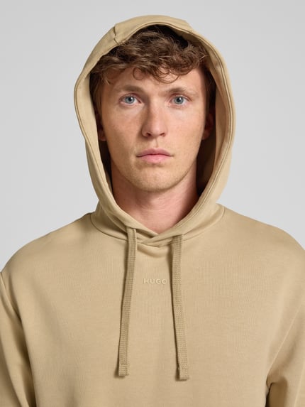 HUGO Dres z nadrukiem z logo model ‘DapoDayote’ Beżowy 3