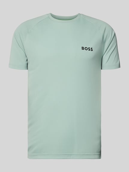 Produktfoto, Slim Fit T-Shirt mit Label Print Modell 'TOP SPIN CB' von BOSS Green, Optik: Unifarben, Kurzarm, Rundhals, glatte Textur