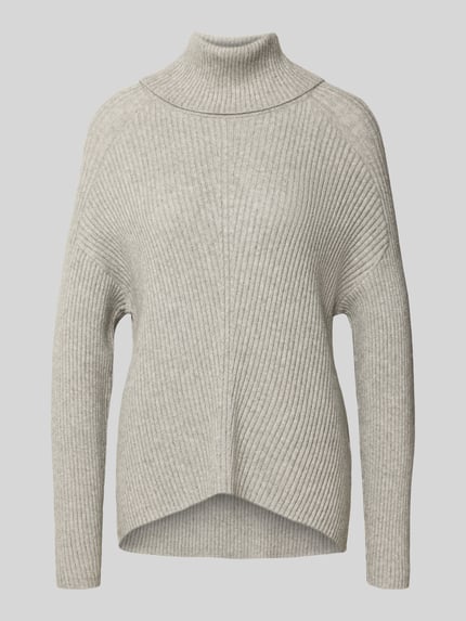 ONLY Regular fit coltrui van viscosemix, model 'KATIA' Middengrijs gemêleerd - 2