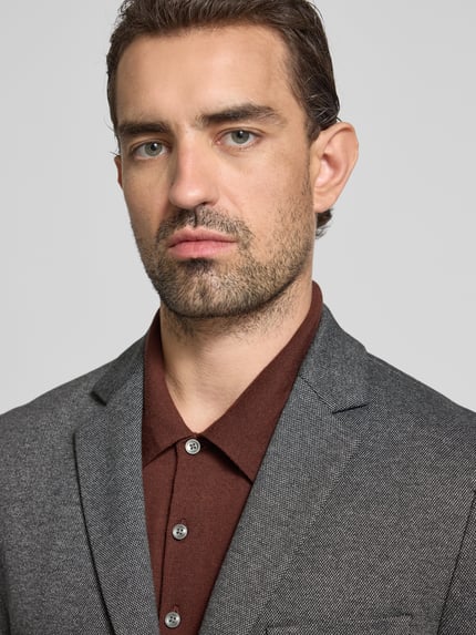 Antony Morato Marynarka do garnituru o kroju slim fit z dodatkiem wiskozy model ‘Ashe’ Ciemnoszary melanż 3