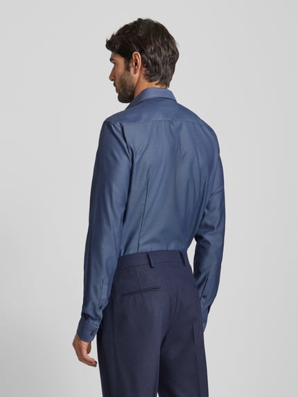 Jake*s Slim Fit Businesshemd mit extra langem Arm Marine 5
