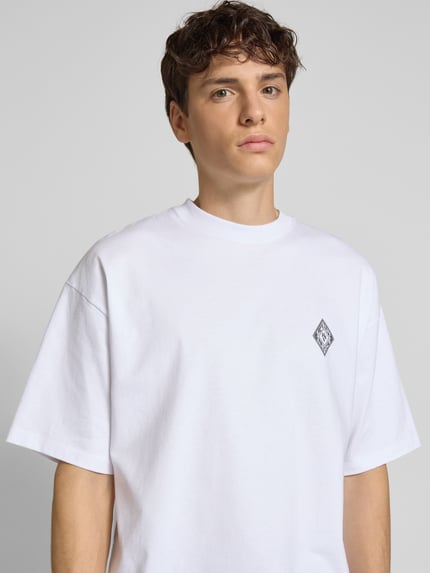 REVIEW T-Shirt mit Rundhalsausschnitt Weiss 3