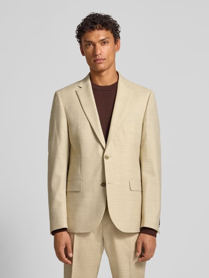 bugatti Regular fit 2-knoops colbert met klepzakken Beige - 4