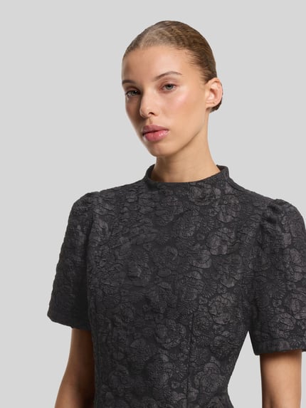 HUGO Minikleid mit Jacquard-Struktur Modell 'Kiana' Black 3