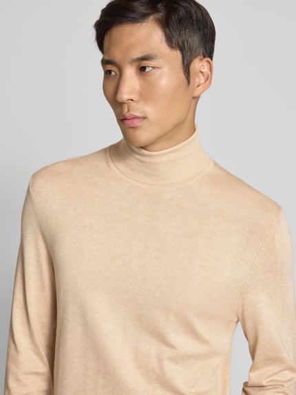 MCNEAL Rollkragenpullover aus Viskose-Mix Sand Melange 3