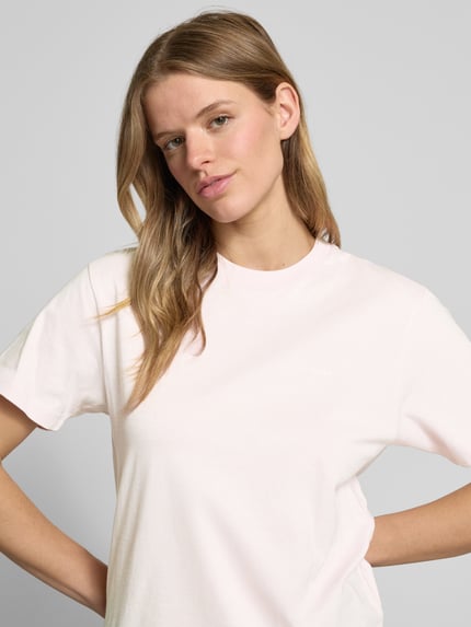 Carhartt Work In Progress T-shirt z wyhaftowanym logo Jasnoróżowy 3