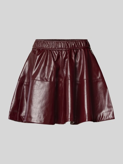 ONLY Mini-Rock in Lederoptik mit elastischem Bund Modell 'JACKY' Bordeaux 2