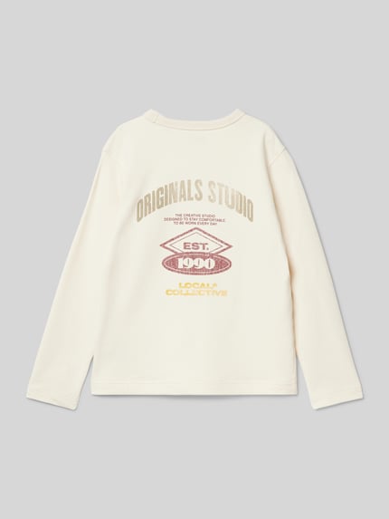 JACK & JONES Sweatshirt mit Rundhalsausschnitt Modell 'JORRETIRO' Ecru 3