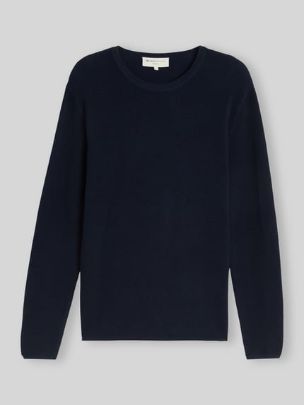 Tom Tailor Denim Regular Fit Pullover aus reiner Baumwolle Marine 2