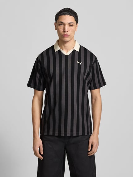 PUMA Performance Relaxed Fit Poloshirt mit Label-Stitching Modell 'CLASS' Black 4