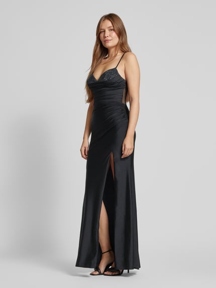 Mascara Abendkleid mit Ziersteinbesatz Black 1