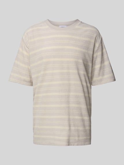 Lindbergh Oversized T-Shirt mit Rundhalsausschnitt Beige 2