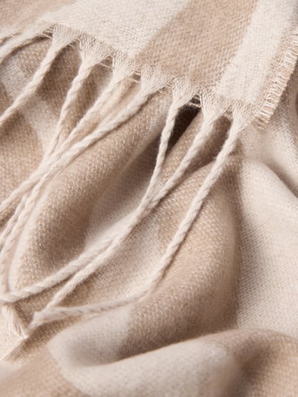 PIECES Schal mit Fransenmodell Beige 2
