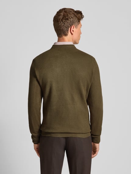 Casual Friday Regular Fit Strickpullover mit Rundhalsausschnitt Modell 'Heine' Oliv 5
