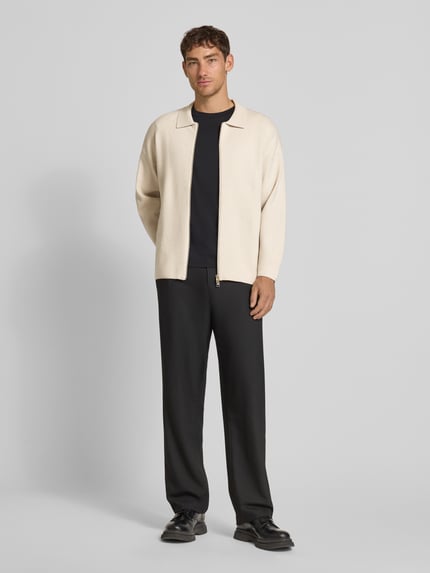 JACK & JONES Premium Gebreid jack met tweewegsritssluiting, model 'BRADFORT' Offwhite gemêleerd - 1