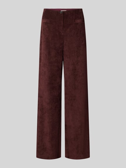 High waist broek met corduroy structuur Shop The Look MANNEQUINE