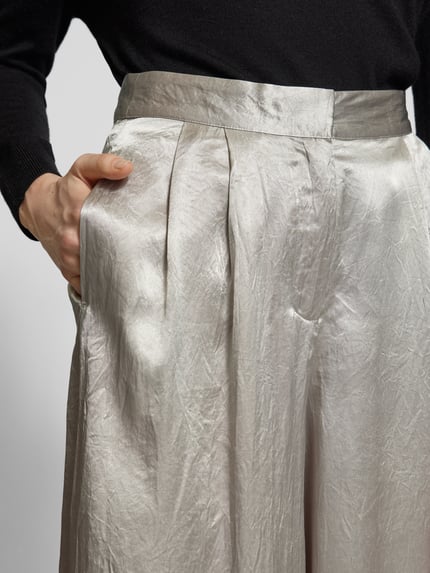 Selected Wide Leg Stoffhose Modell 'SELENE' Beige 3