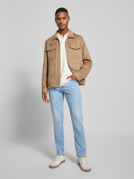 BOSS Slim Fit Jeans im 5-Pocket-Design Modell 'Delaware' Hellblau 1