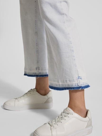 Milano Italy Flared Jeans in verkürzter Passform Jeansblau 3