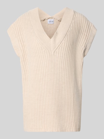 Produktfoto, Loose Fit Spencer met wol van VILLA SOPHIE, model 'Nola', effen kleur, V-hals, ribtricot, damesmode
