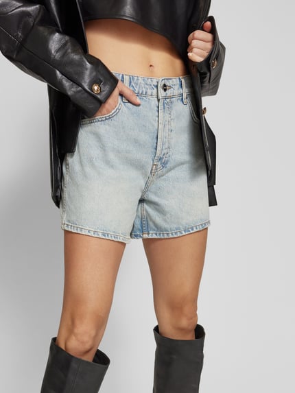 Anine Bing Szorty jeansowe o kroju regular fit z bawełny Jeansowy niebieski 3