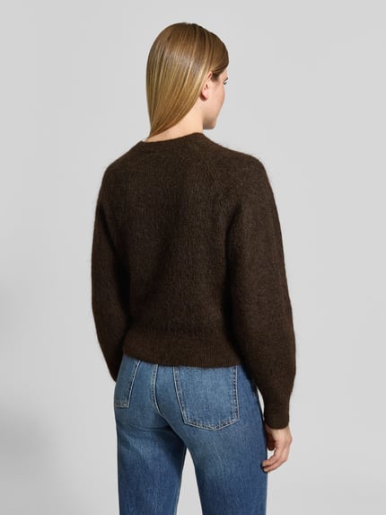 Selected Pullover aus Mohair mit überschnittenen Schultern Dunkelbraun 5