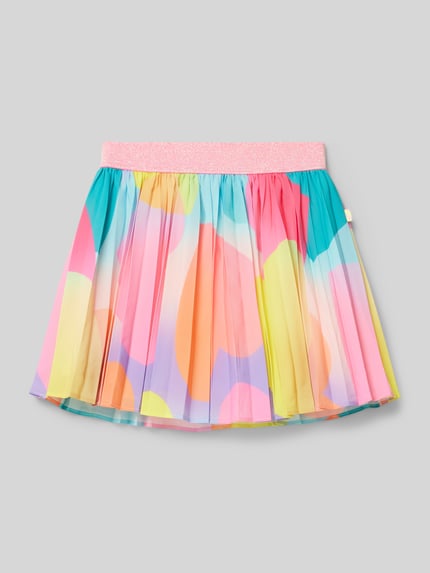 BILLIEBLUSH Plissérok met all-over motief Felroze - 1