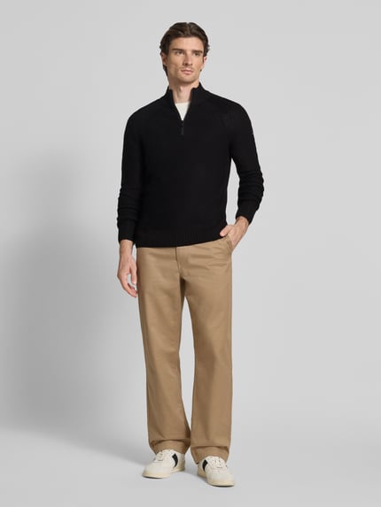 Tom Tailor Denim Regular Fit Troyer mit Raglanärmeln Black 1