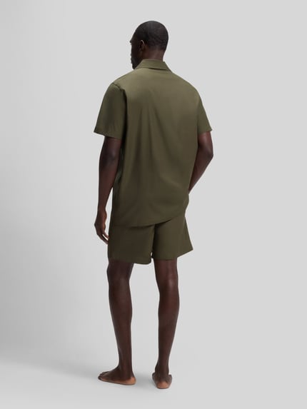 BOSS regular fit pyjama van viscosemix model 'Chris' Olijfgroen - 5