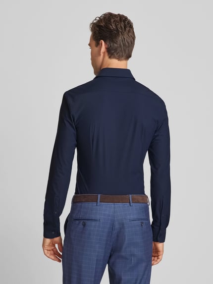 Jake*s Super slim fit zakelijk hemd met kentkraag Marineblauw - 5