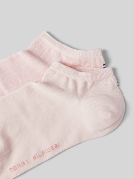 Tommy Hilfiger Sneakersokken met labelprint in een set van 2 paar Roze - 2