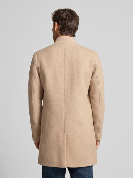 Tom Tailor Denim Regular Fit Wollmantel mit Allover-Muster Beige 5