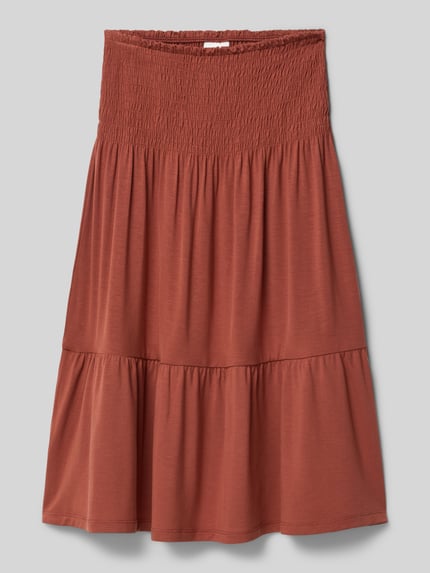Productfoto, Ausgestellter Midi-Rock aus Lyocell-Mix van s.Oliver RED LABEL in effen kleuren met elastische boord en stretch-materiaalverwerking