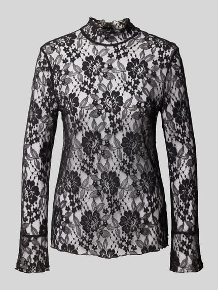 BAUM & PFERDGARTEN Langarmbluse aus Spitze Modell 'MEENA' Black 1