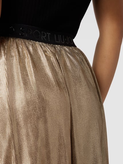Liu Jo Sport Rok met elastische logoband Goud gemêleerd - 3