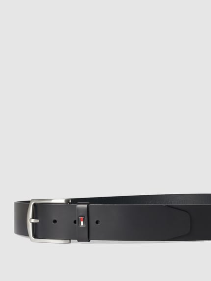 Tommy Hilfiger Ledergürtel mit Logo-Applikation Black 2