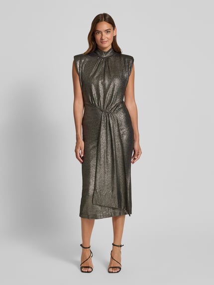 Essentiel Antwerp Körpernahes Abendkleid aus Lurex Modell 'IQUARIUS' Silber 4