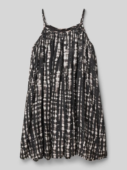 DANAMADE Kleid aus Viskose mit Spaghettiträgern Black 3