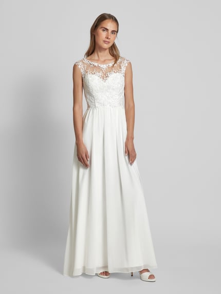 Laona Brautkleid mit Ziersteinbesatz Offwhite 1