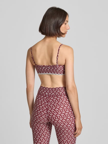 The Upside Biustonosz typu bralette z wyhaftowanymi detalami Bordowy 5