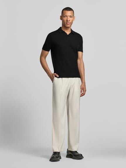 MARKUP Modern Fit Poloshirt mit Polokragen und Label-Detail Black 1